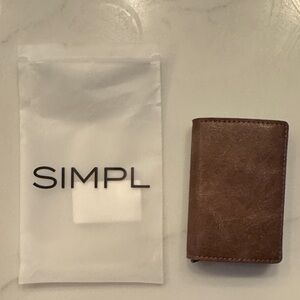 Simple Tan Leather Card Holder